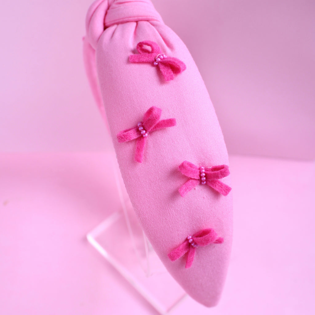 PINK COQUETTE knotted headband