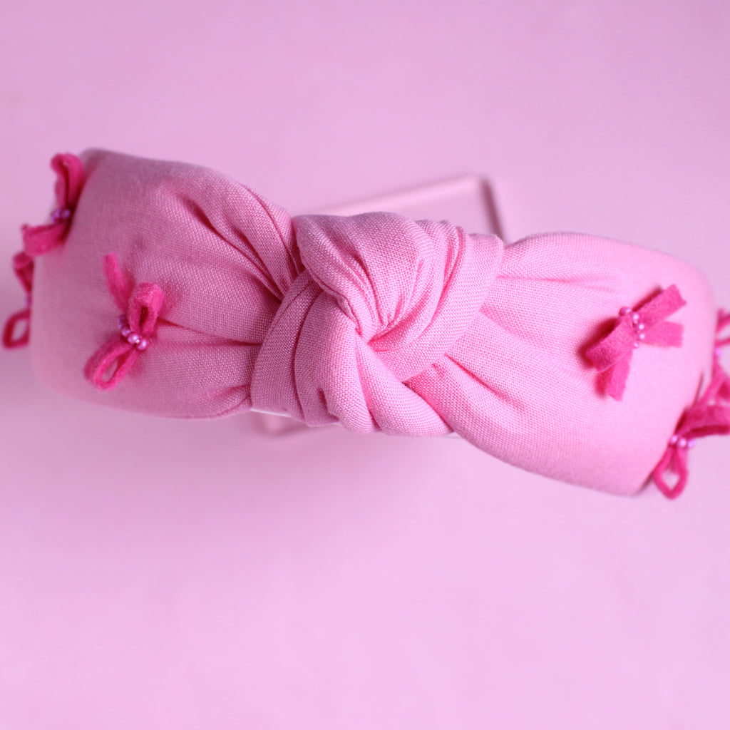 PINK COQUETTE knotted headband